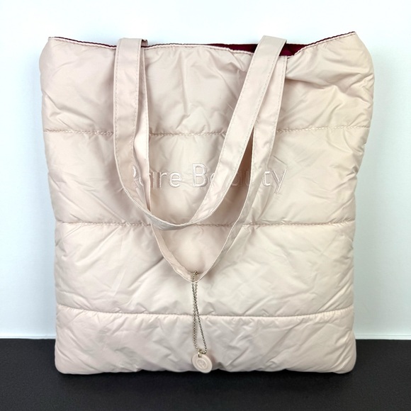 Rare Beauty By Selena Gomez Tote Bag Puffy Soft Pink Quilted Charm Brand New - Picture 1 of 11